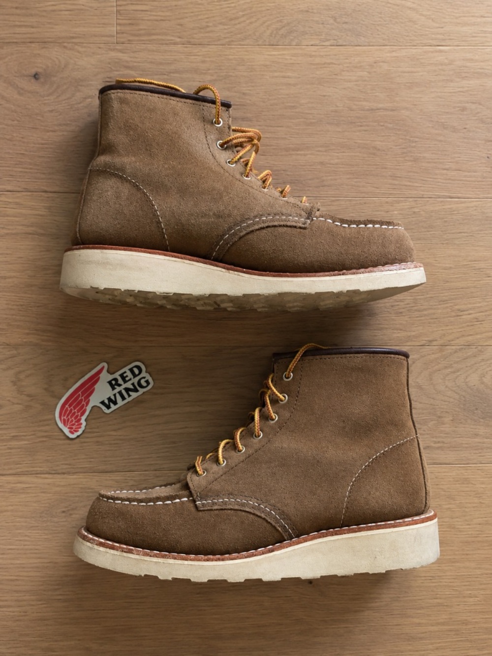 Red Wing Heritage Womens 8 Classic Moc Boots Olive Mohave Leather Workwear